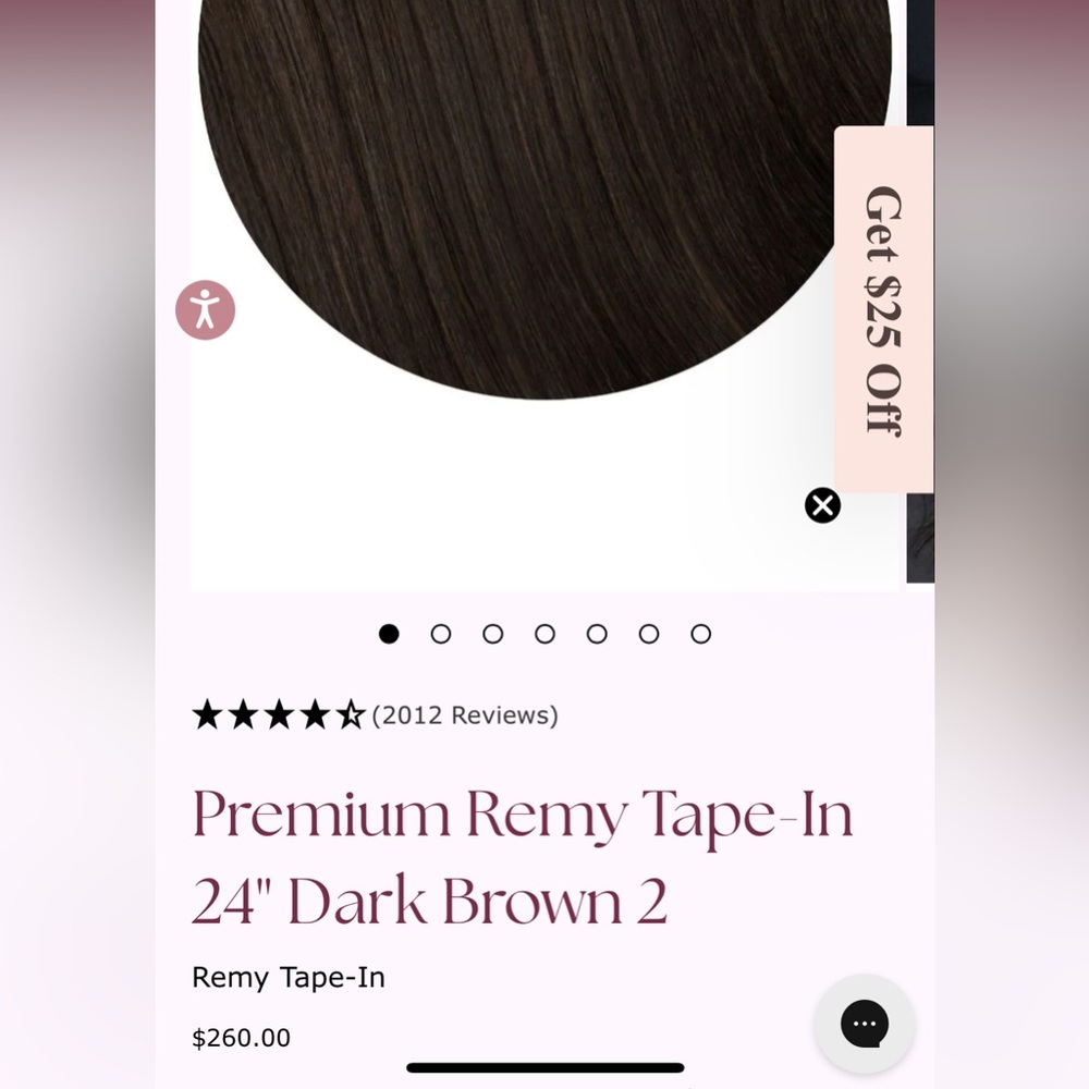 Glam seamless Premium Remy Tape-In 24" Dark Brown 2 brand new sealed
